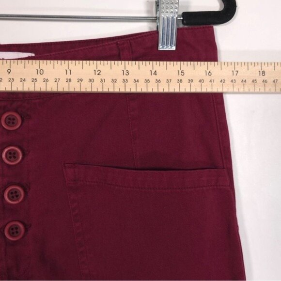 Pistola‎ X Revolve Tammy High Rise Trouser Merlot Burgundy Exposed Button Fly 30 - Picture 8 of 16
